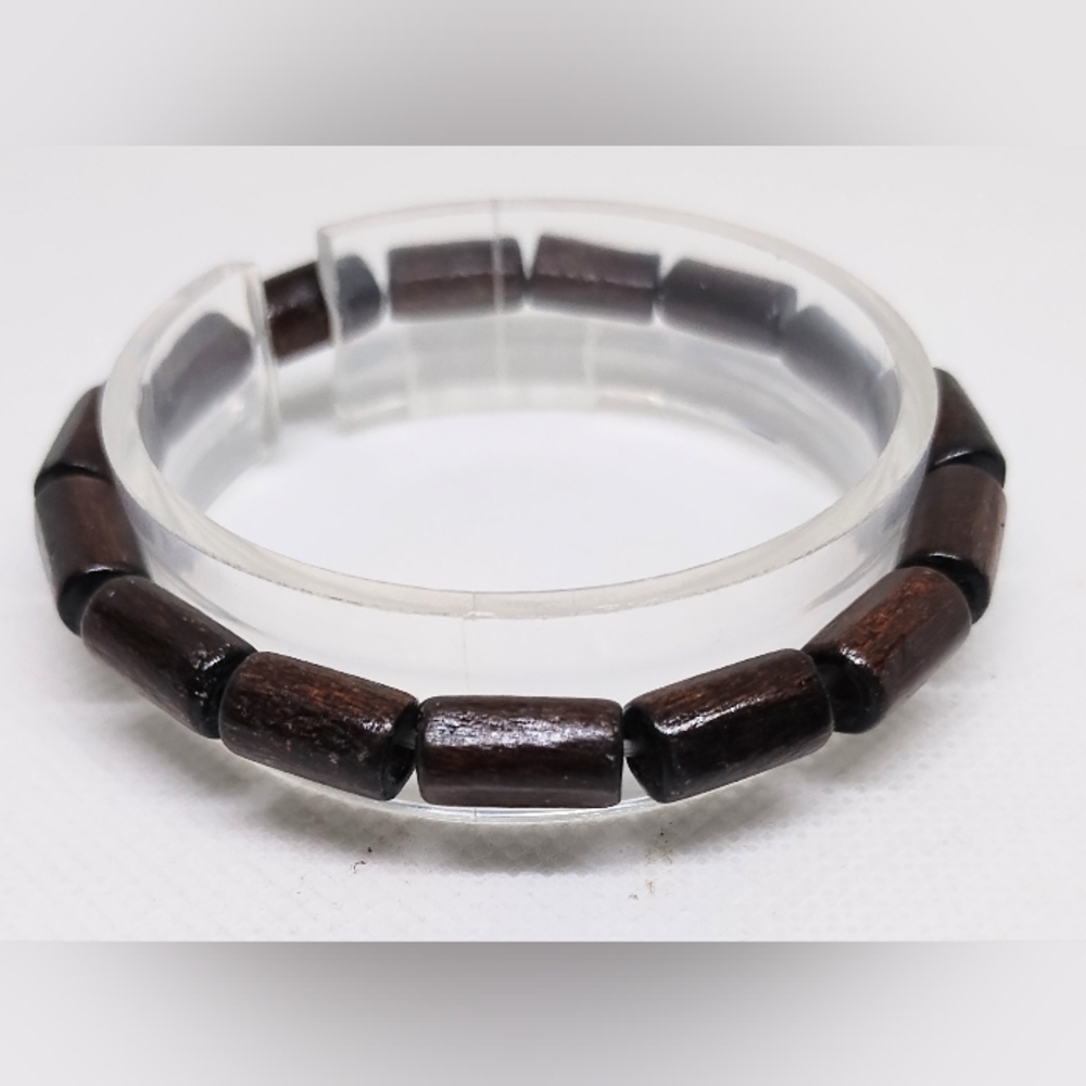 Men's‎ Bracelet Beaded Beads Brown New f92